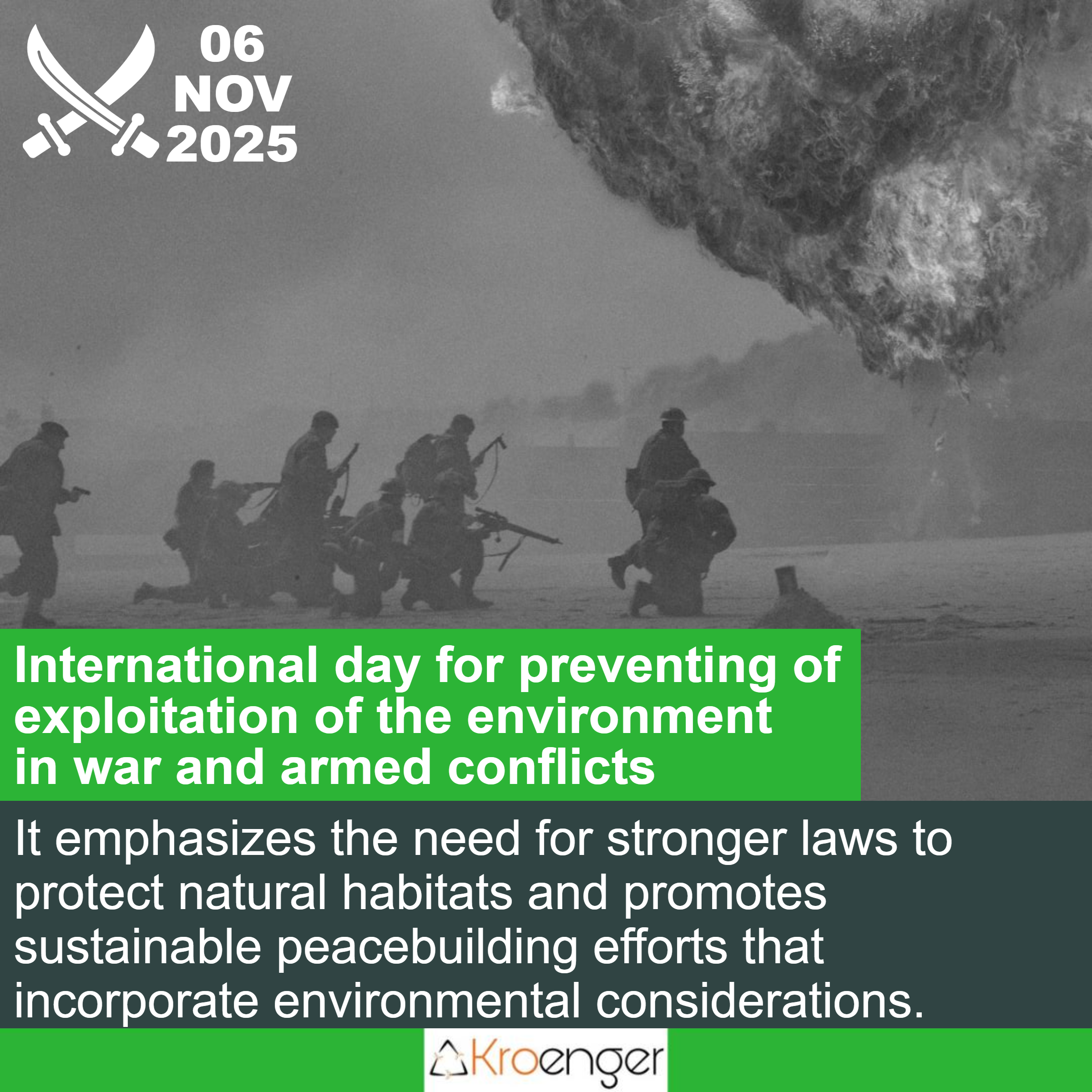 International day for preventing of exploitation of the environment in war and armed conflicts