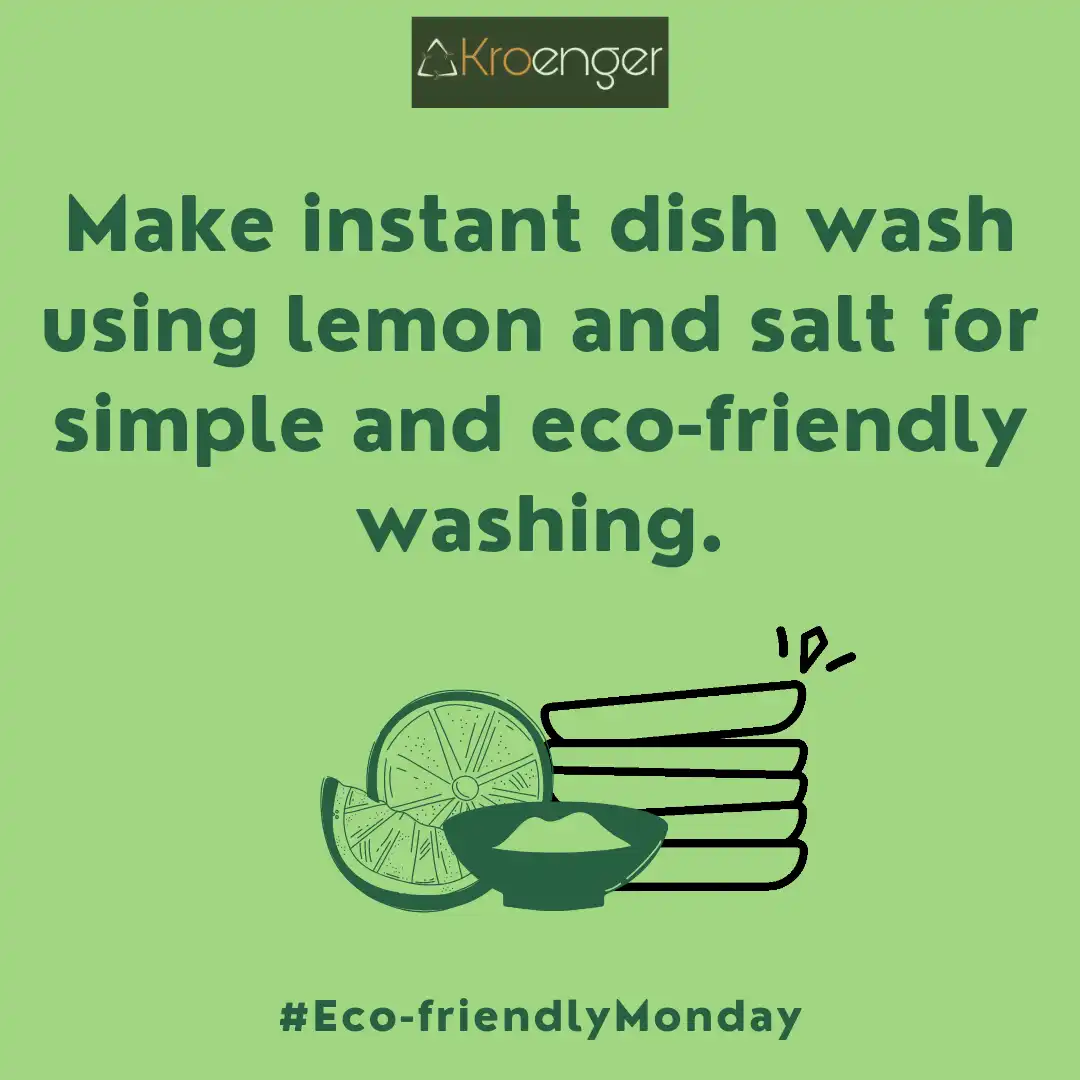 Make instant dish wash using lemon and salt for simple and eco-friendly washing.