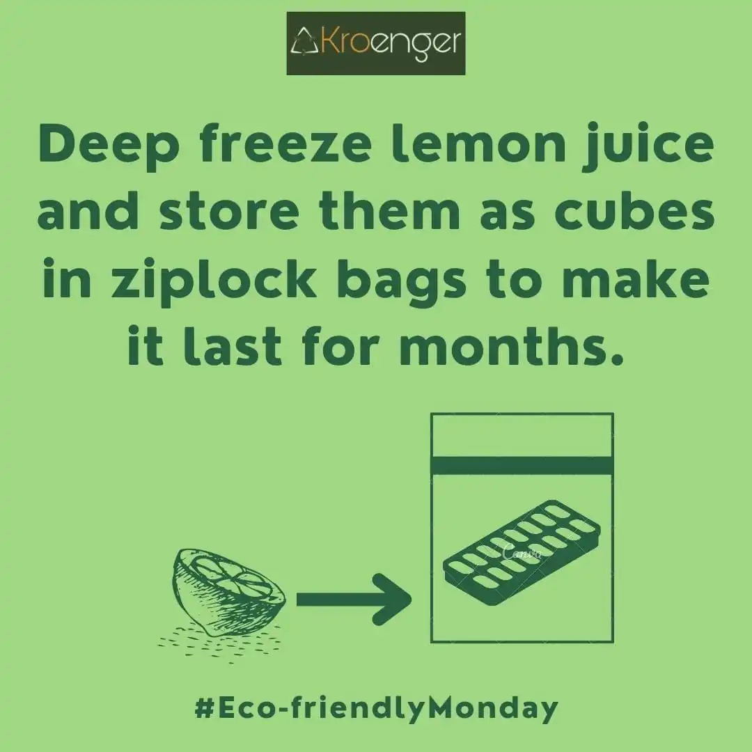 Deep freeze lemon juice and store them as cubes in ziplock bags to make it last for months.