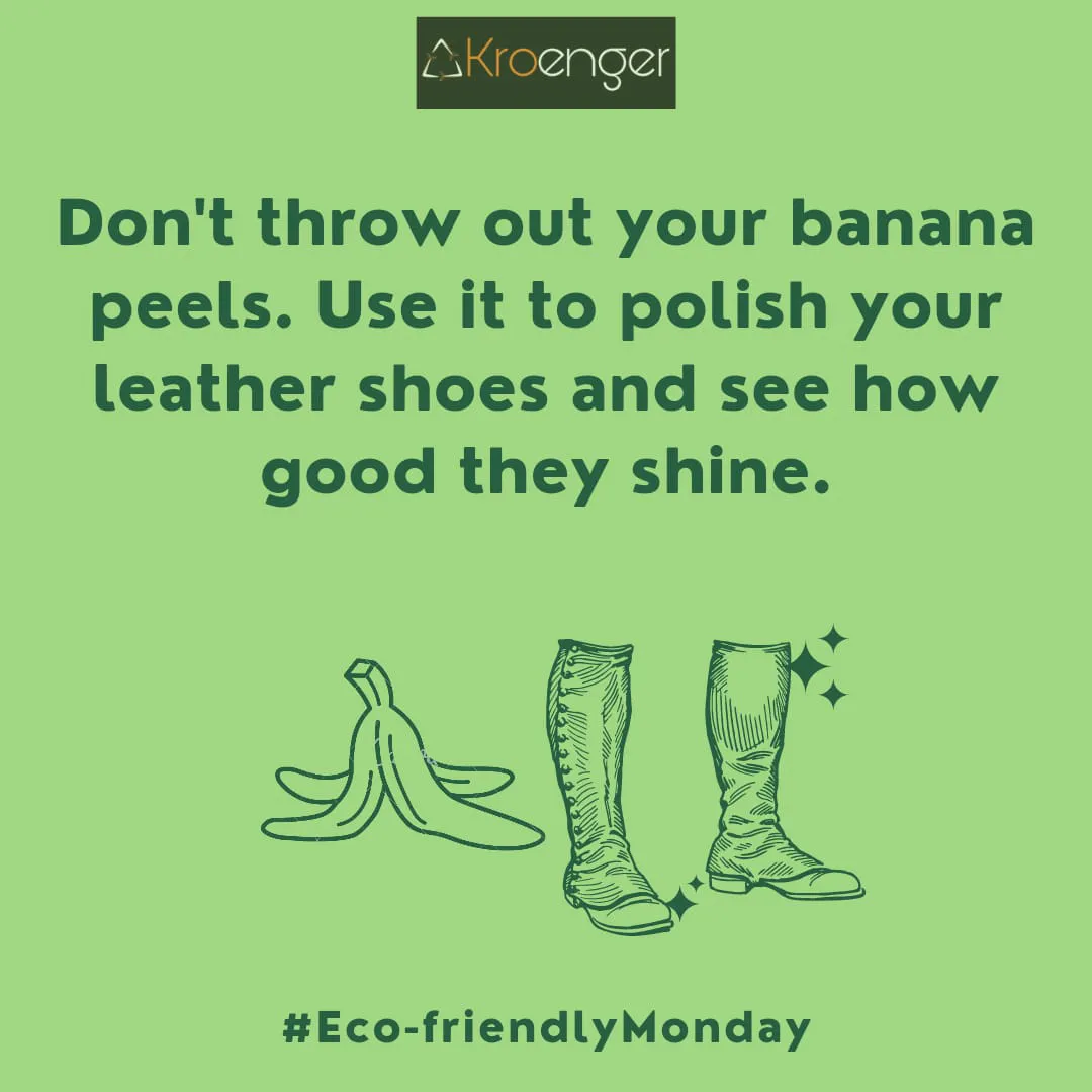 Don't throw your banana peels. Use it to polish your leather shoes and see how good they shine.