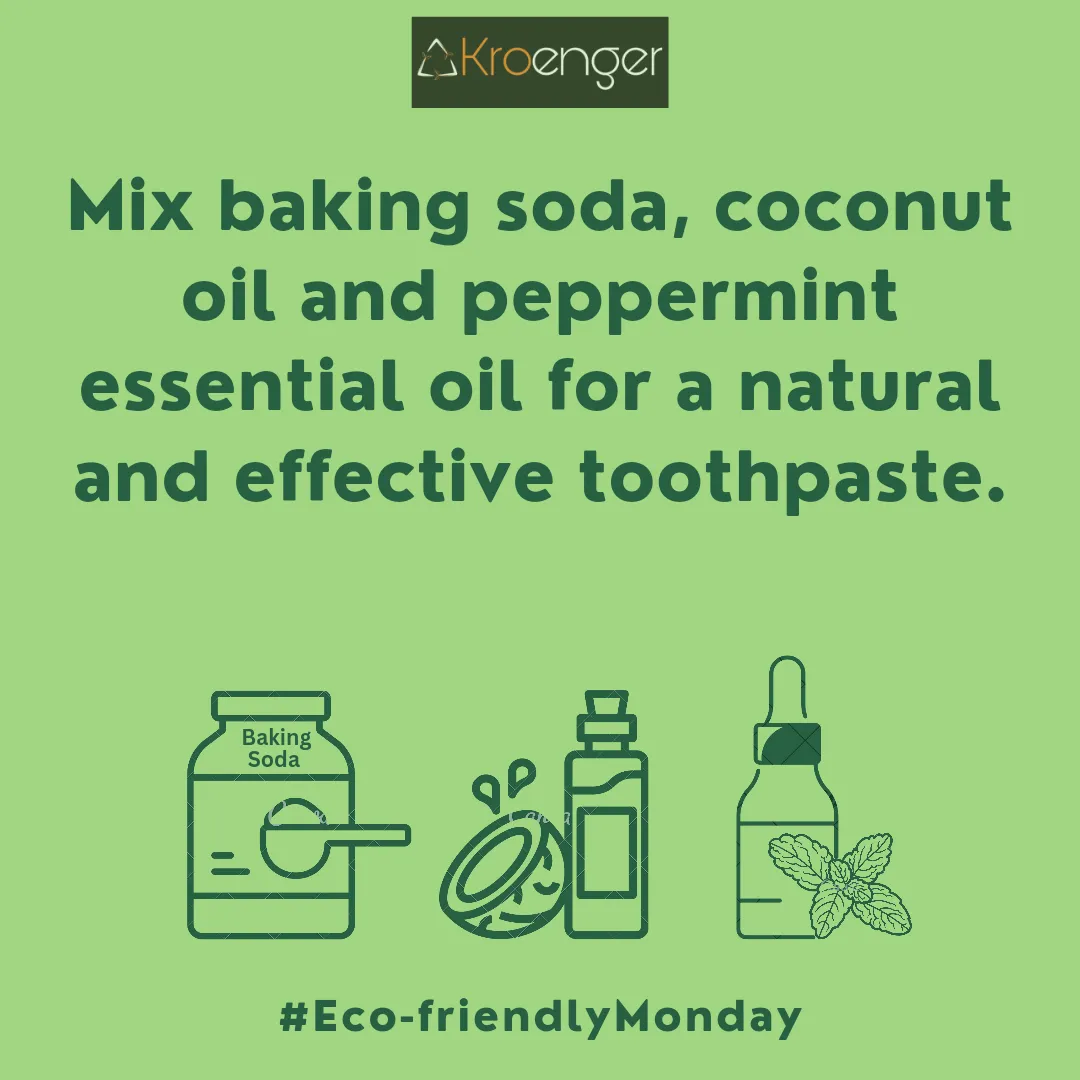 Mix baking soda, coconut oil and peppermint essential oil 
        for a natural and effective toothpaste.