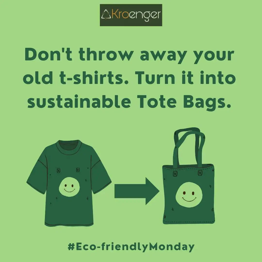 Don't throw away your old t-shirts. Turn it into sustainable Tote Bags.